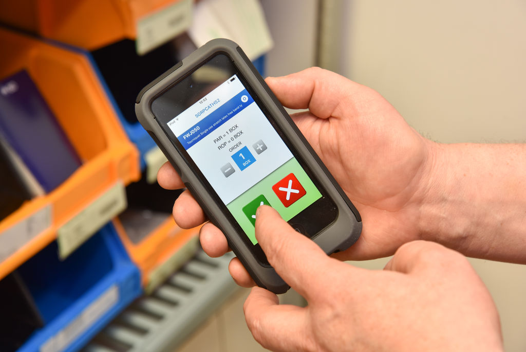 SupplyXpert used in a mobile device